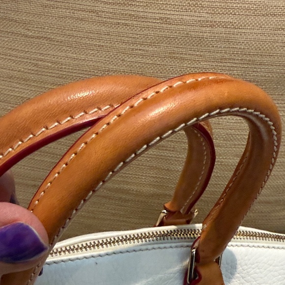 Dooney & Bourke White and Brown Satchel - Picture 4 of 12